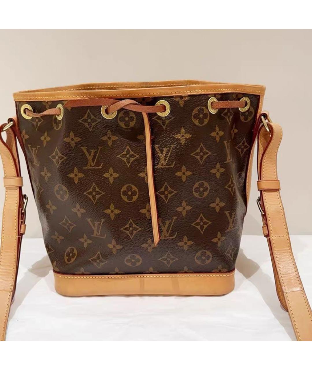 LOUIS VUITTON Коричневая кожаная сумка тоут, фото 3