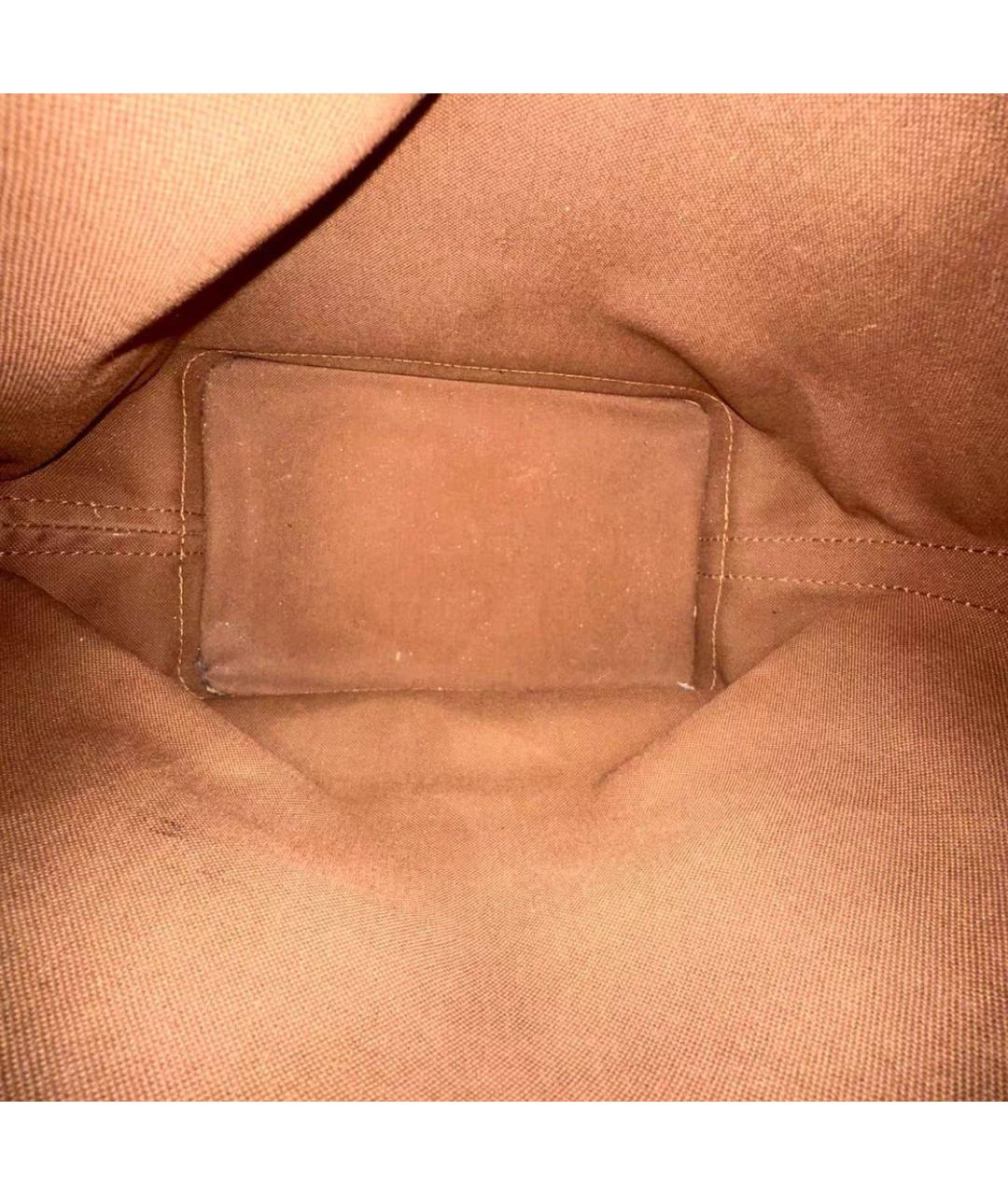 LOUIS VUITTON Коричневая кожаная сумка тоут, фото 6