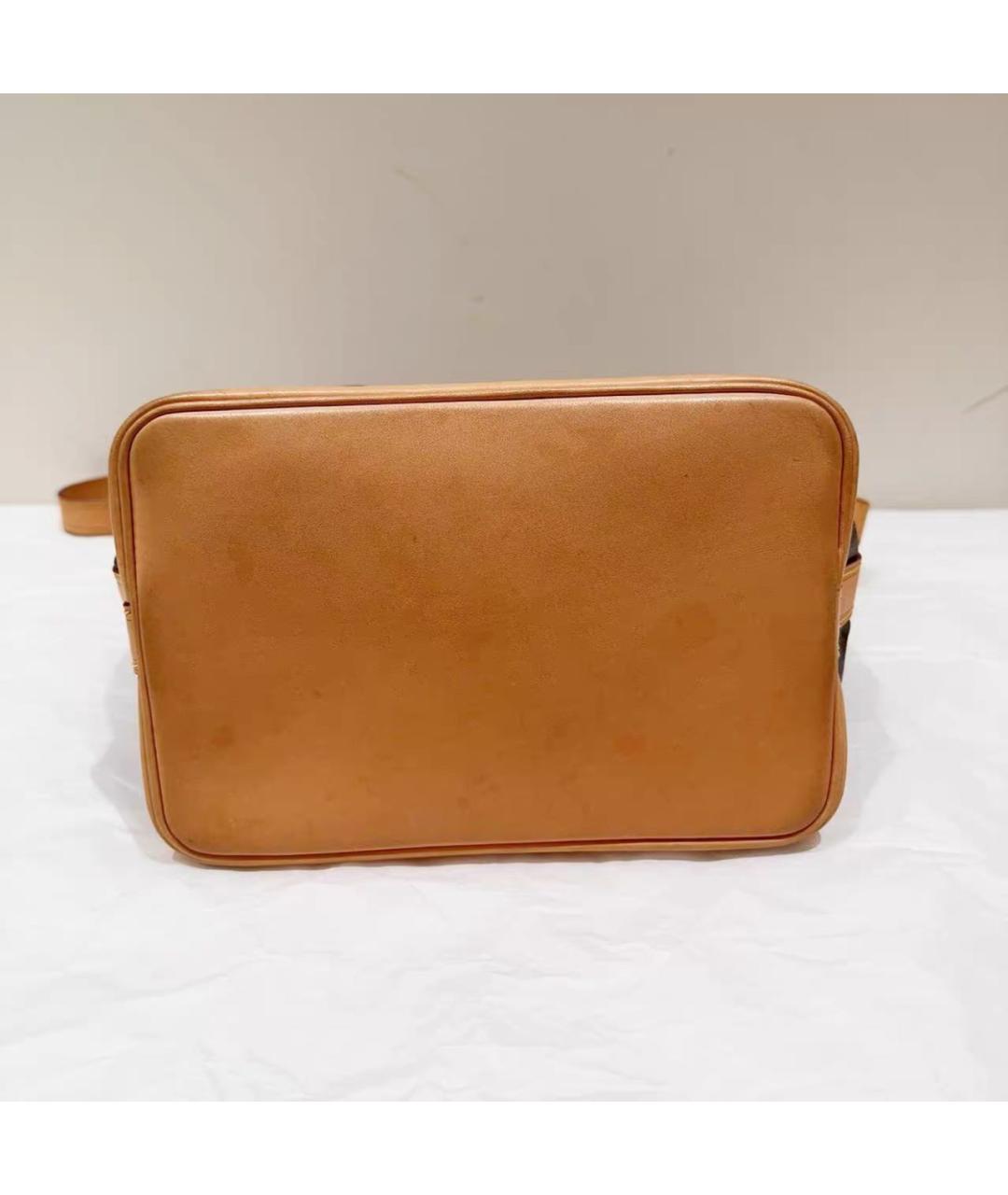 LOUIS VUITTON Коричневая кожаная сумка тоут, фото 5