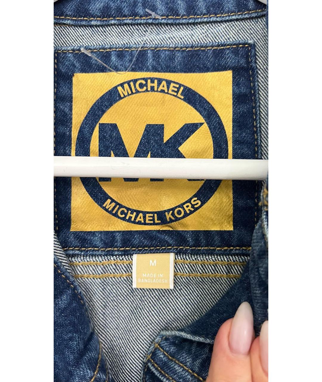 MICHAEL KORS Синий хлопковый жакет/пиджак, фото 7