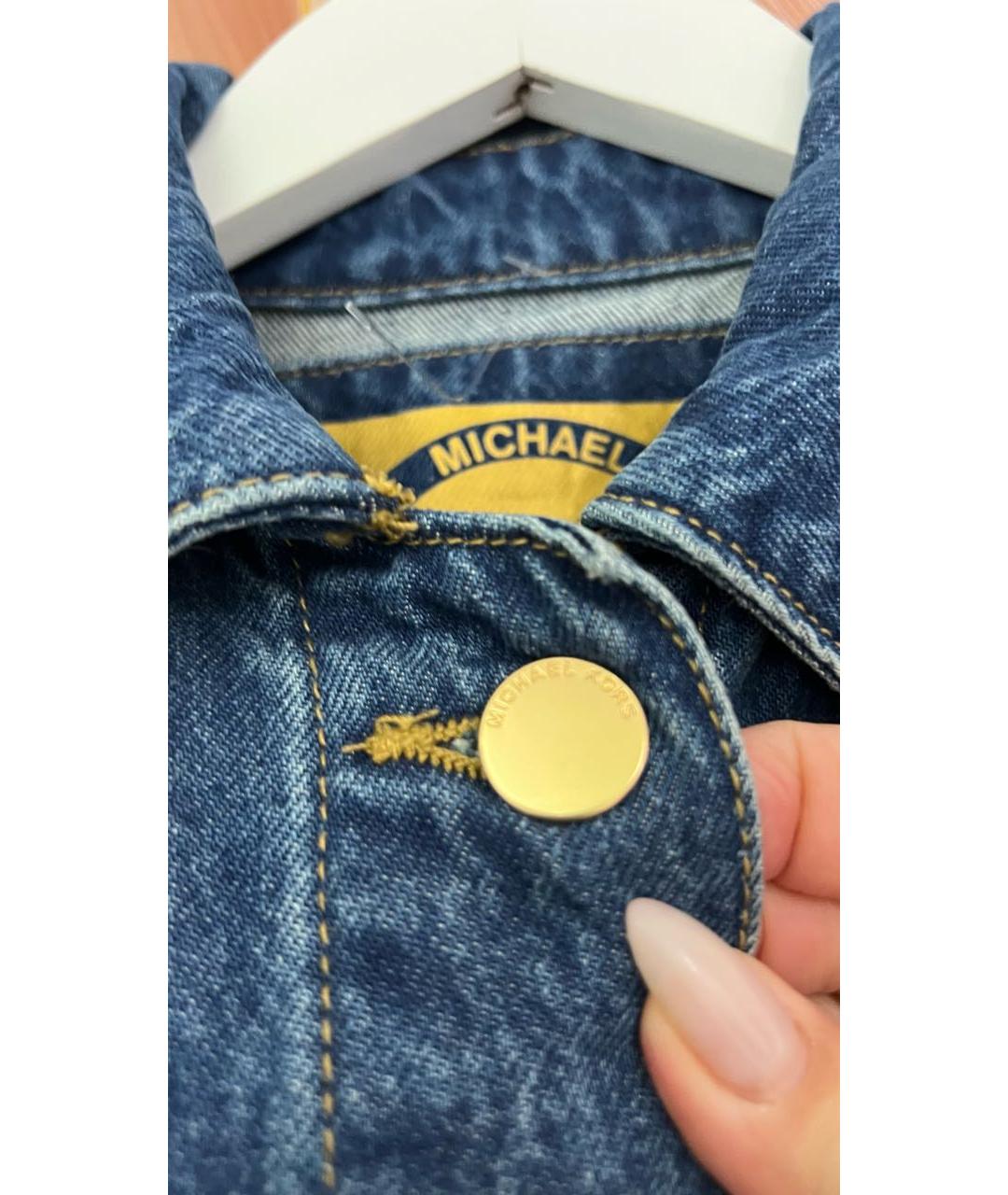 MICHAEL KORS Синий хлопковый жакет/пиджак, фото 6