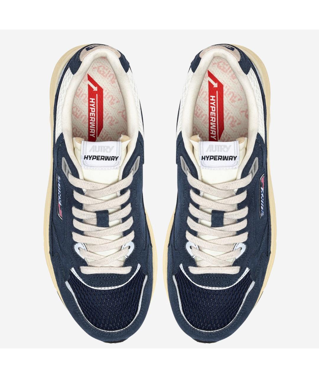 AUTRY Синие кожаные низкие кроссовки / кеды, фото 2