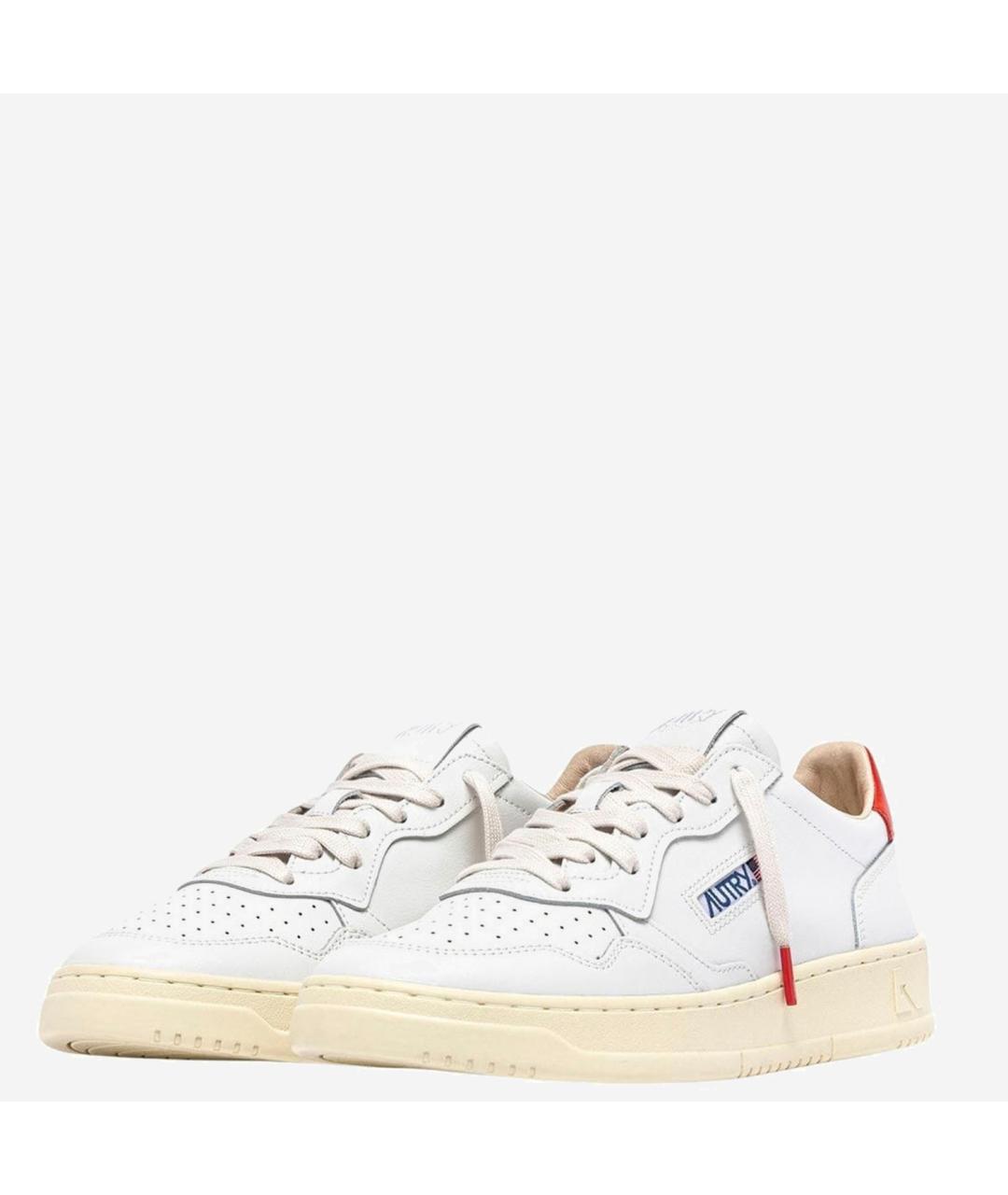 AUTRY Красные кожаные низкие кроссовки / кеды, фото 3