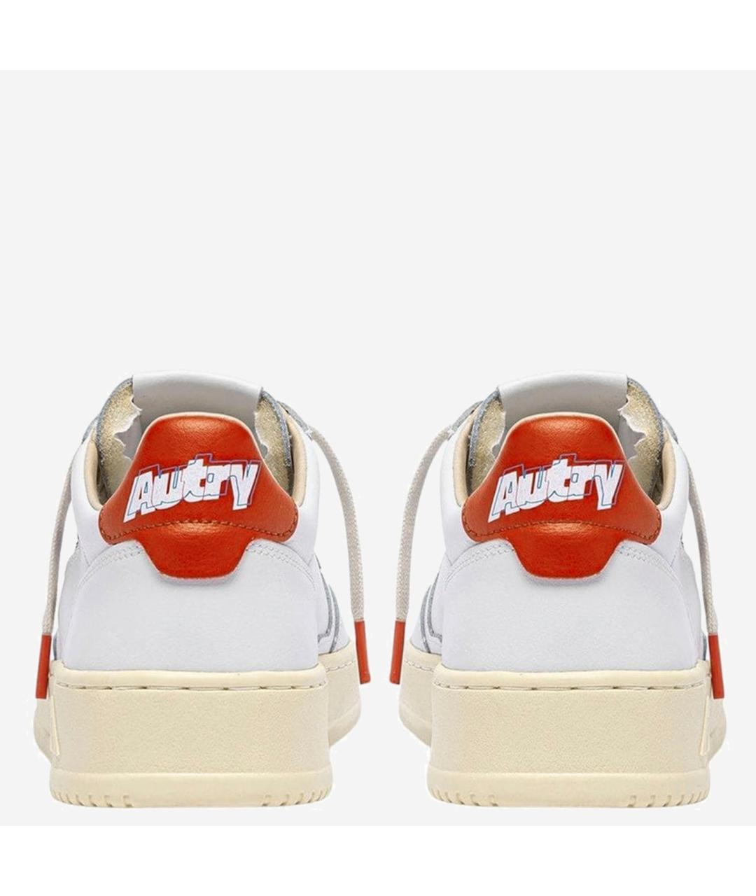 AUTRY Красные кожаные низкие кроссовки / кеды, фото 4