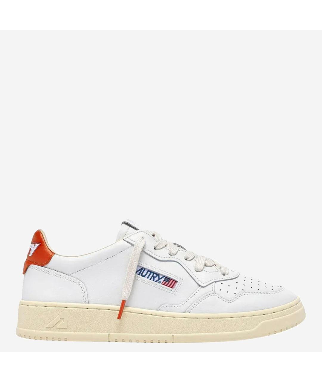 AUTRY Красные кожаные низкие кроссовки / кеды, фото 6