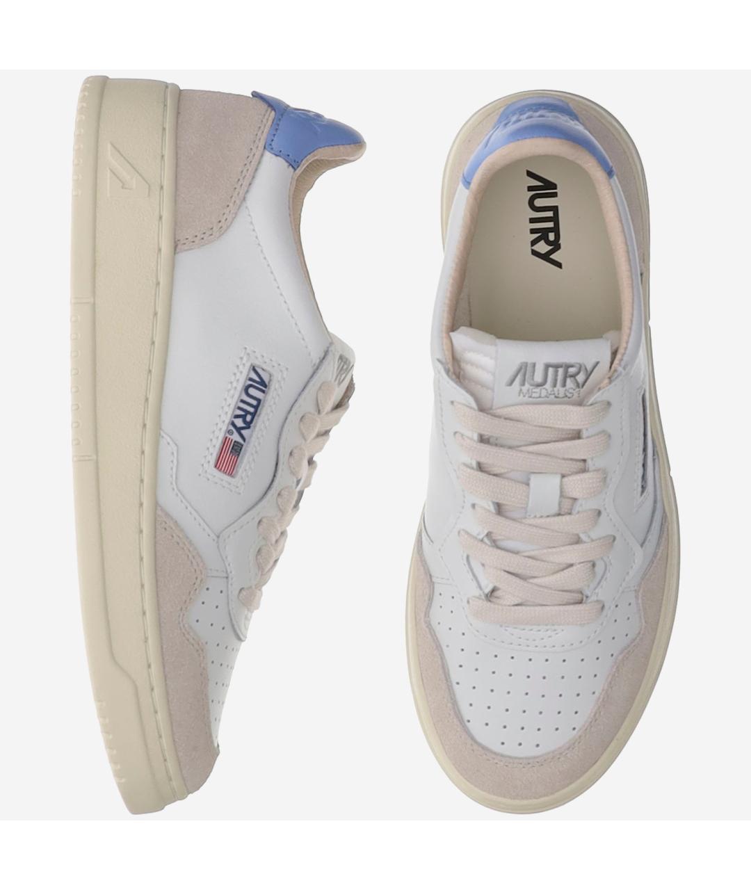 AUTRY Голубые кожаные кроссовки, фото 2