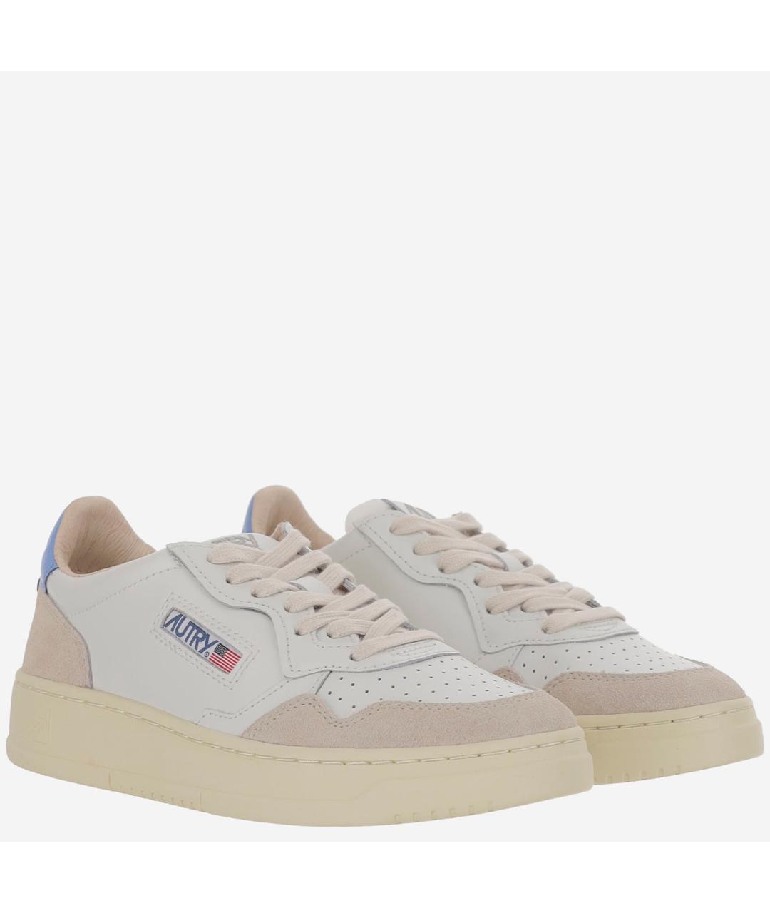 AUTRY Голубые кожаные кроссовки, фото 3