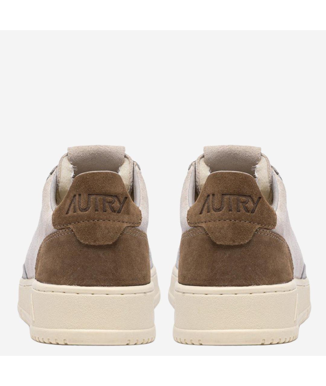 AUTRY Серые кожаные низкие кроссовки / кеды, фото 3