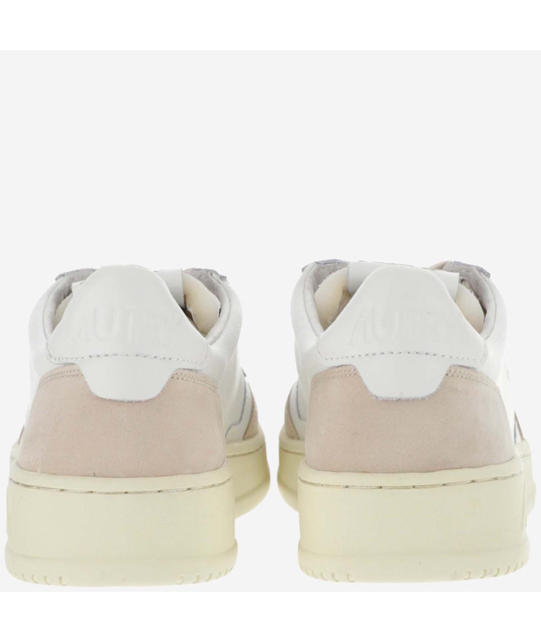 AUTRY Белые кожаные низкие кроссовки / кеды, фото 4