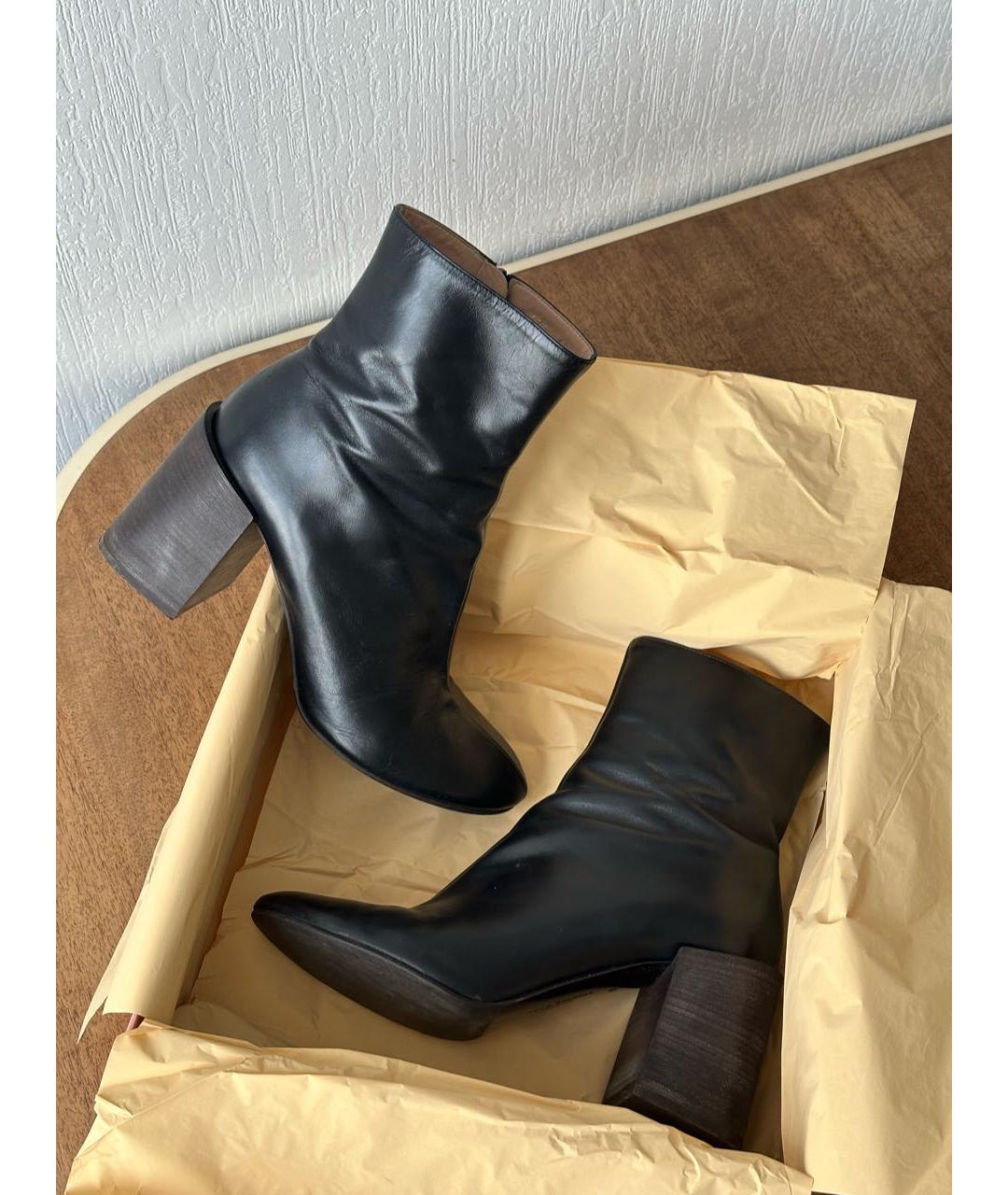 ACNE STUDIOS Черные кожаные ботильоны, фото 5