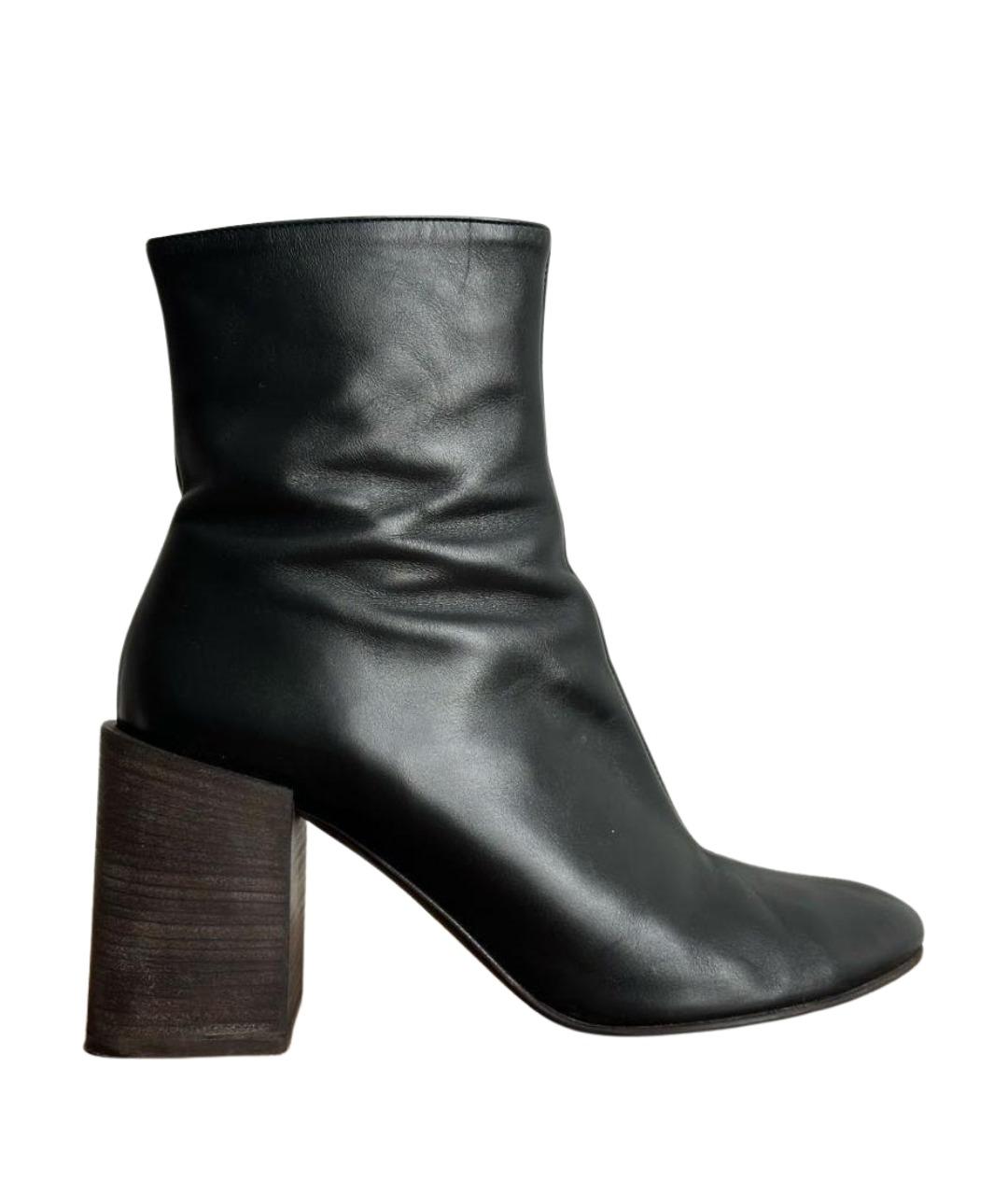 ACNE STUDIOS Черные кожаные ботильоны, фото 1