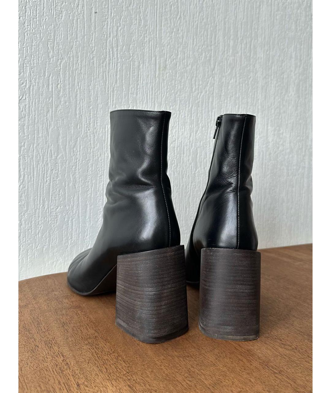 ACNE STUDIOS Черные кожаные ботильоны, фото 4