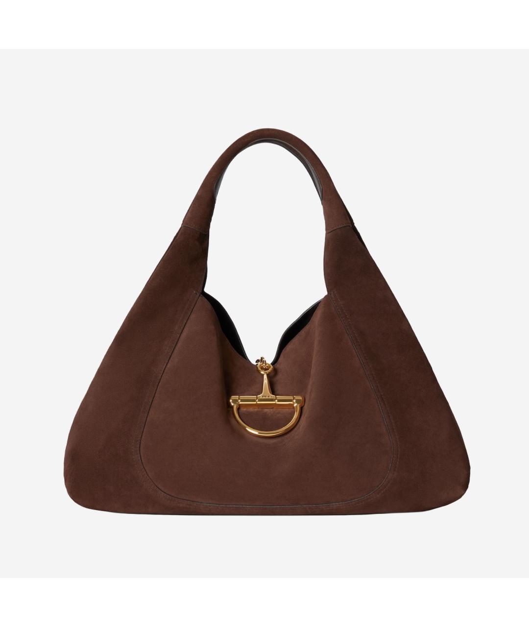 GUCCI Коричневая замшевая сумка тоут, фото 6