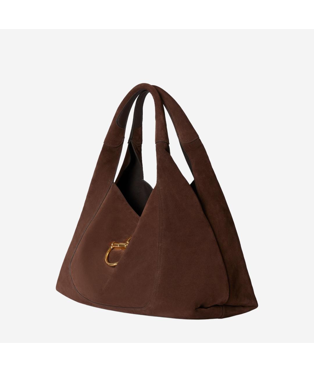 GUCCI Коричневая замшевая сумка тоут, фото 2