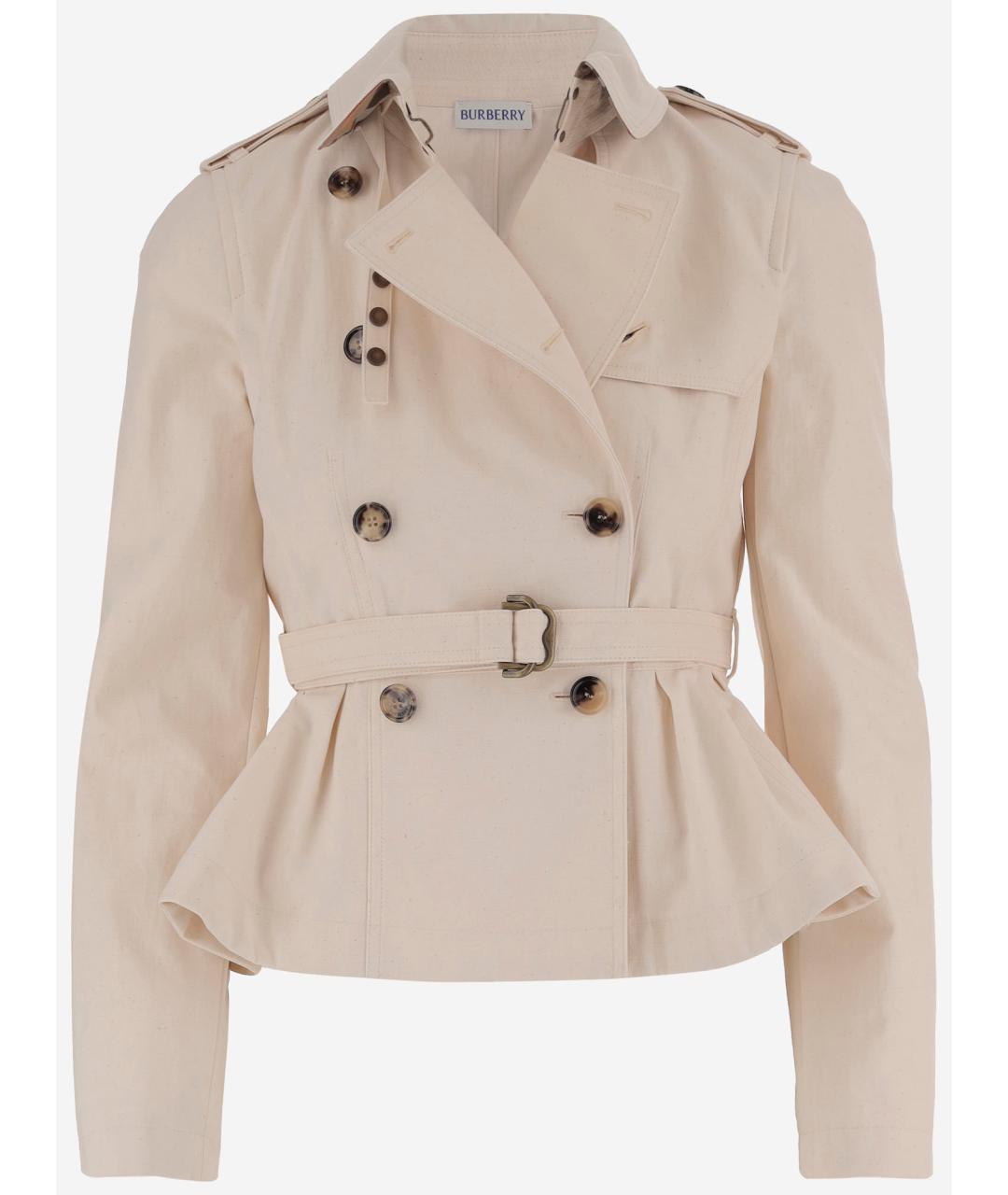 BURBERRY Бежевая хлопковая куртка, фото 4