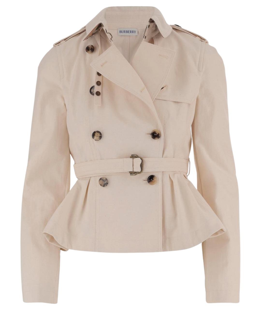 BURBERRY Бежевая хлопковая куртка, фото 1