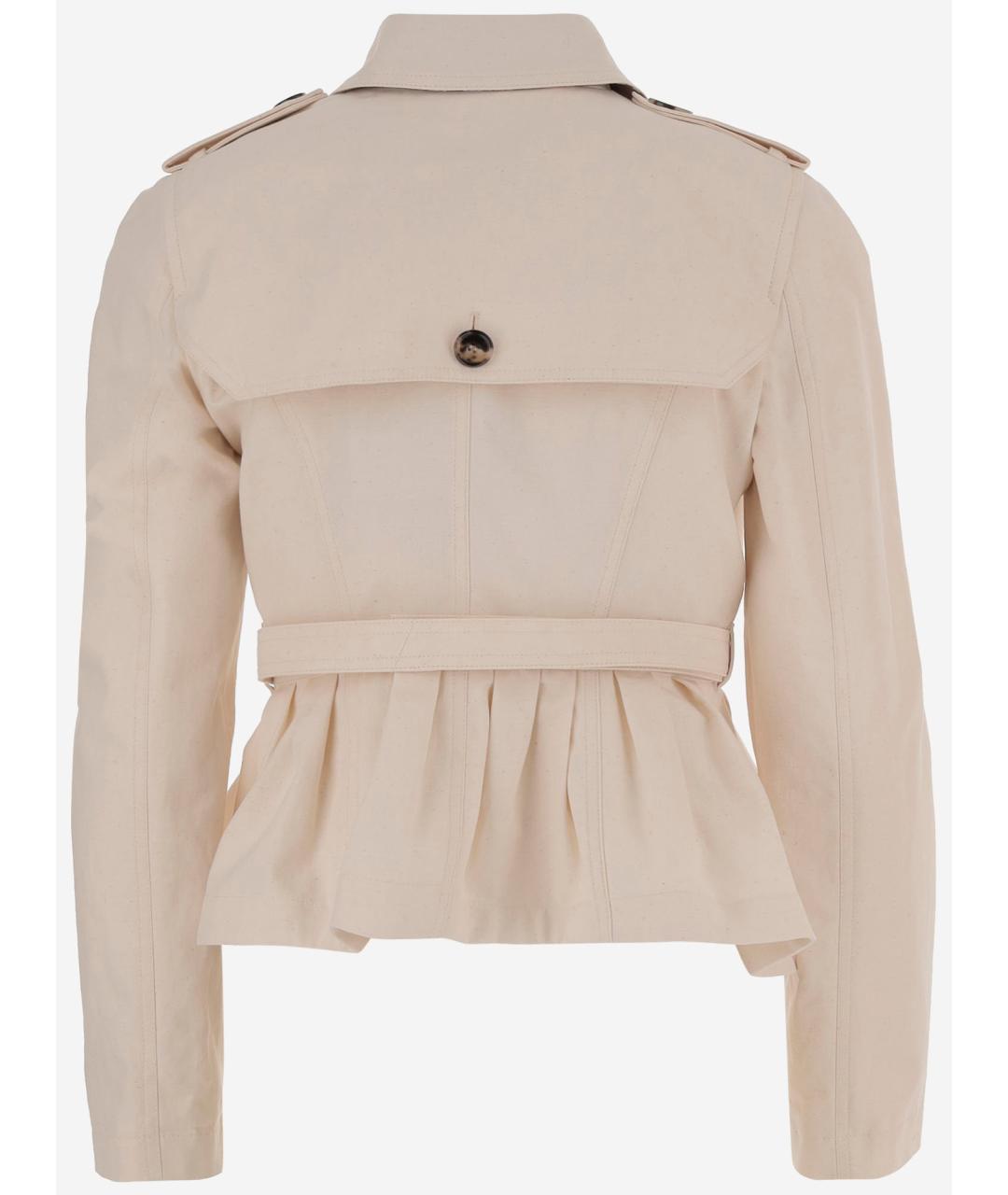 BURBERRY Бежевая хлопковая куртка, фото 2