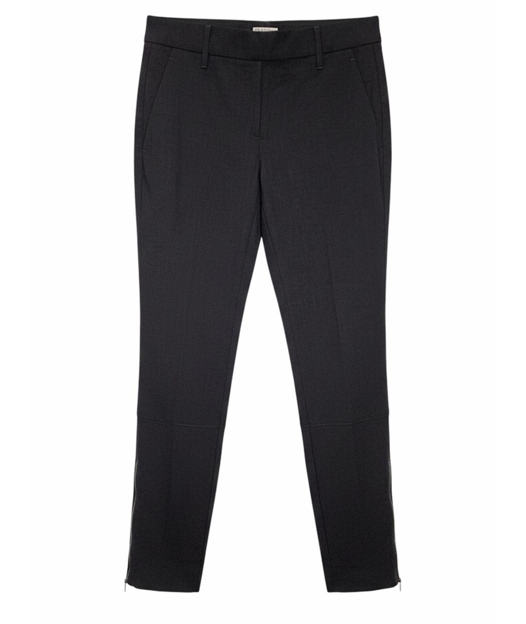 BRUNELLO CUCINELLI Серые шерстяные брюки узкие, фото 1