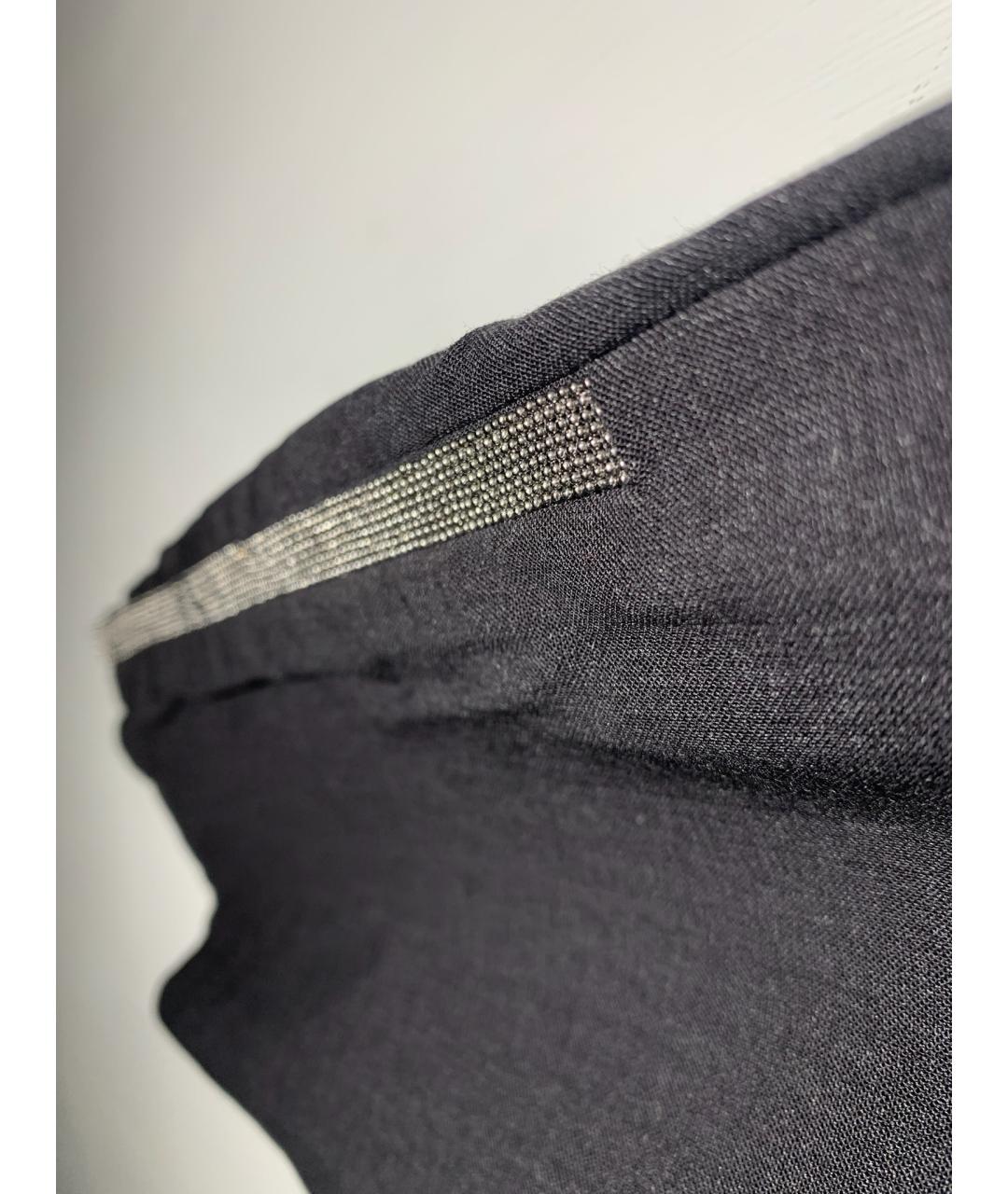 BRUNELLO CUCINELLI Серые шерстяные брюки узкие, фото 7