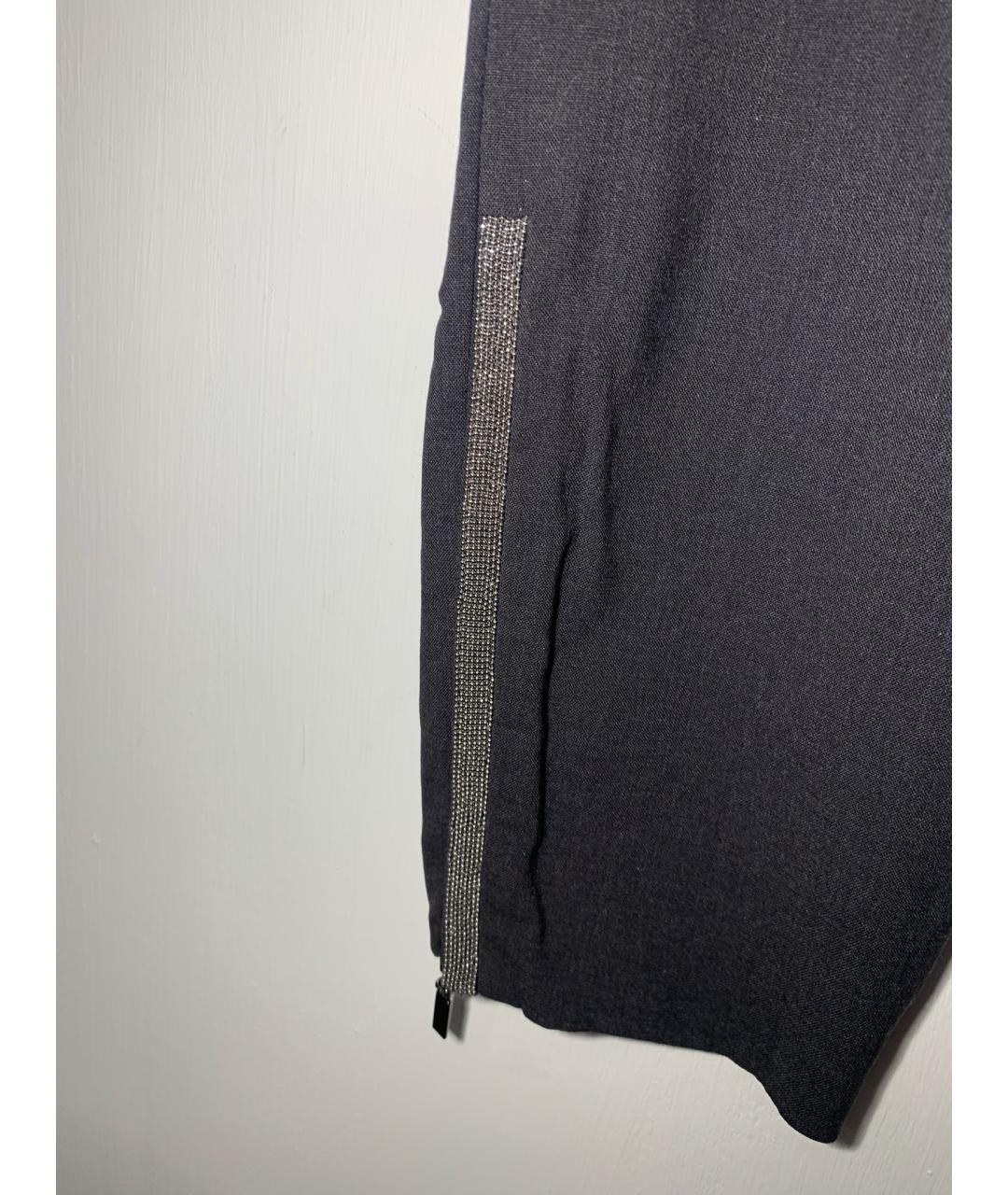 BRUNELLO CUCINELLI Серые шерстяные брюки узкие, фото 6