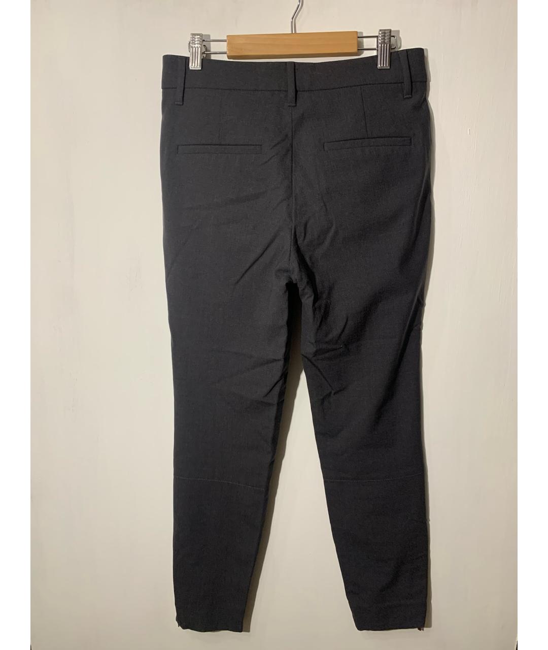 BRUNELLO CUCINELLI Серые шерстяные брюки узкие, фото 2