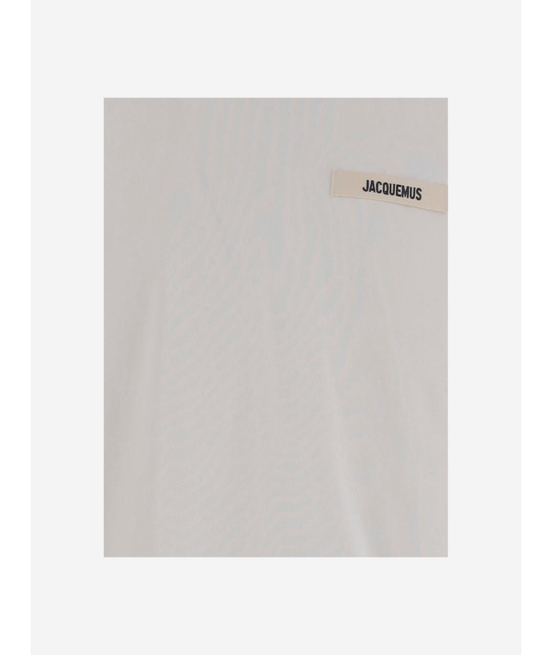 JACQUEMUS Белая хлопковая футболка, фото 3