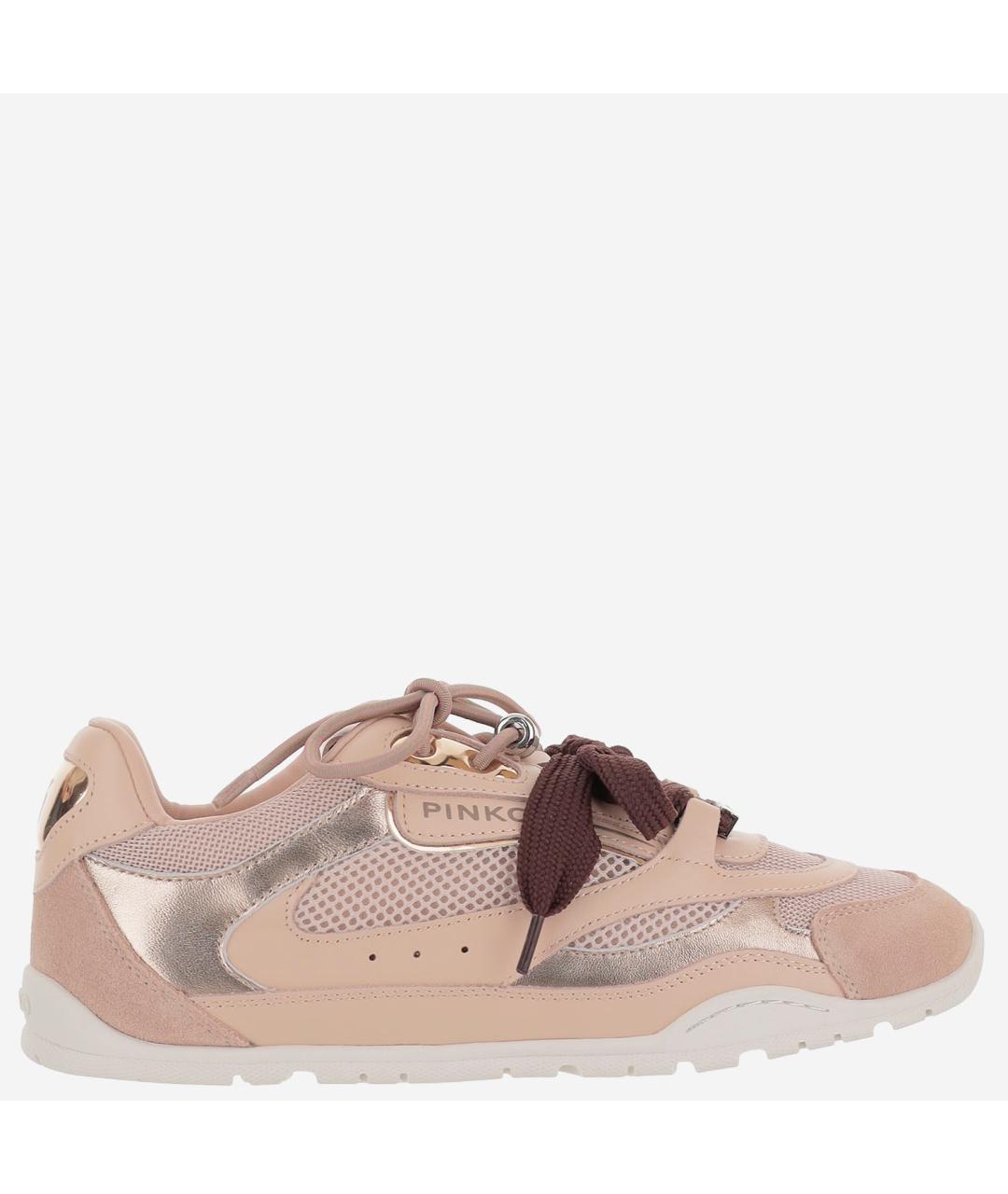 PINKO Розовые синтетические кроссовки, фото 6