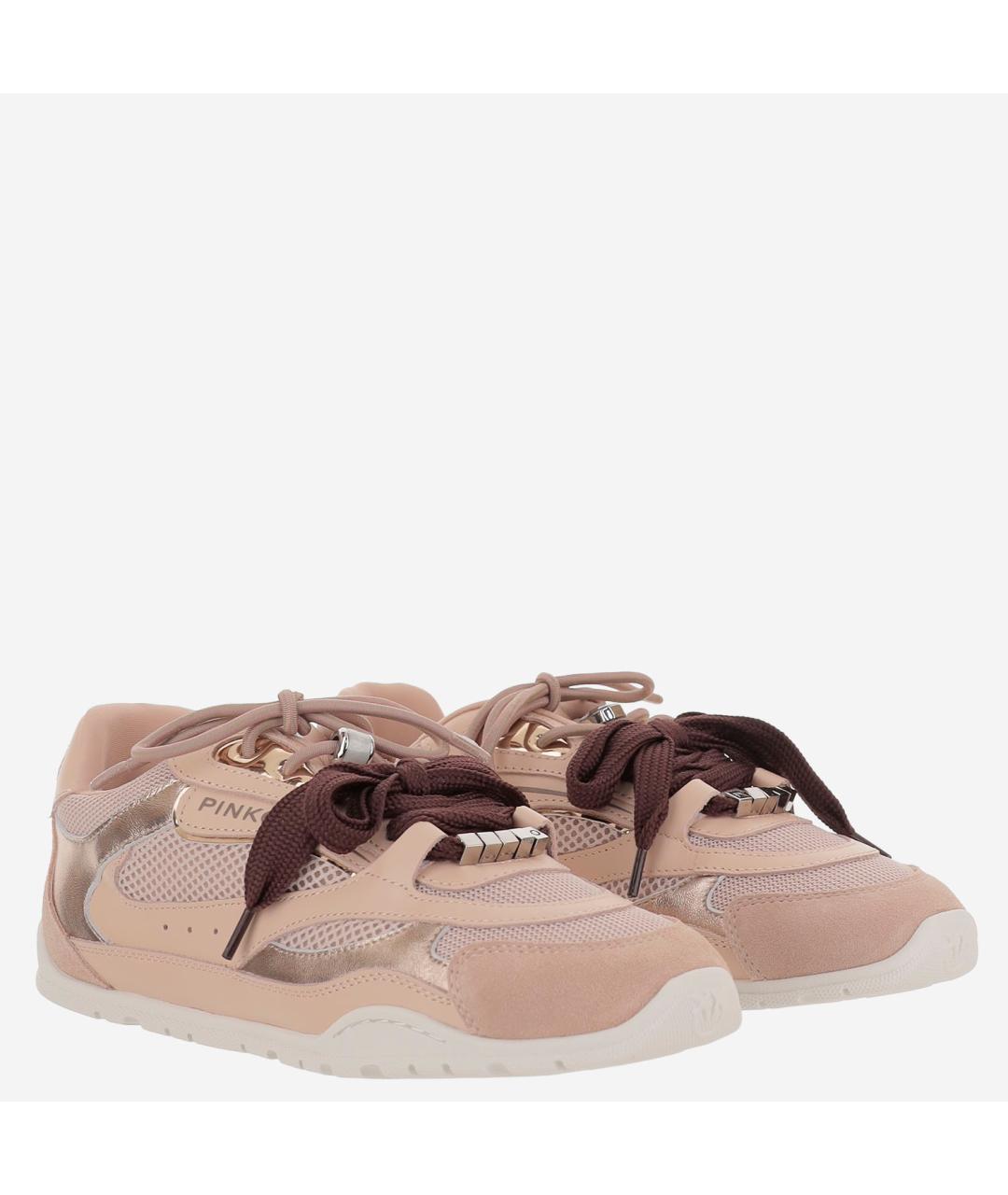 PINKO Розовые синтетические кроссовки, фото 3