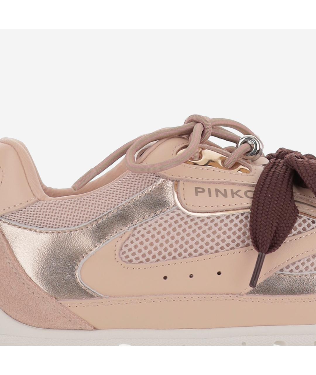 PINKO Розовые синтетические кроссовки, фото 5