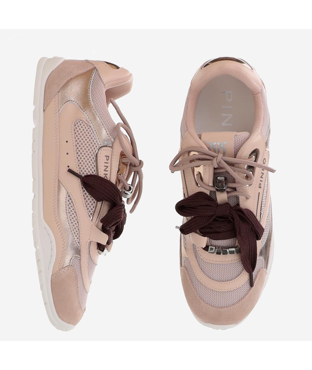 PINKO Розовые синтетические кроссовки, фото 2