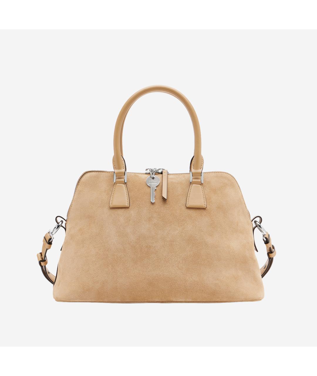 MAISON MARGIELA Бежевая замшевая сумка через плечо, фото 3