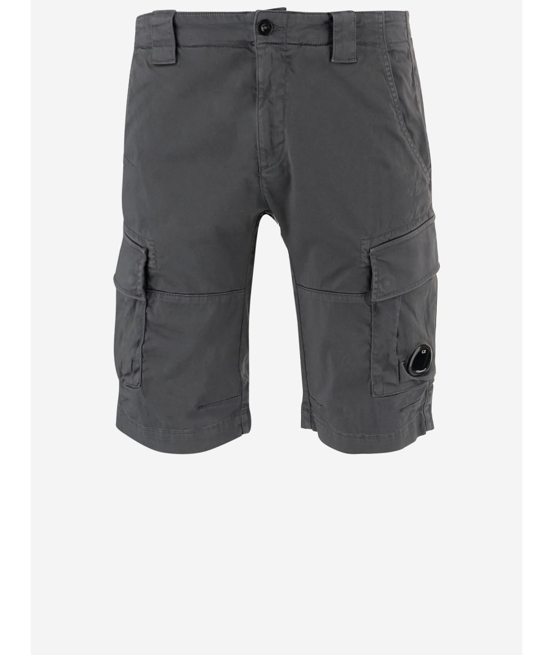 CP COMPANY Серые хлопковые шорты, фото 4