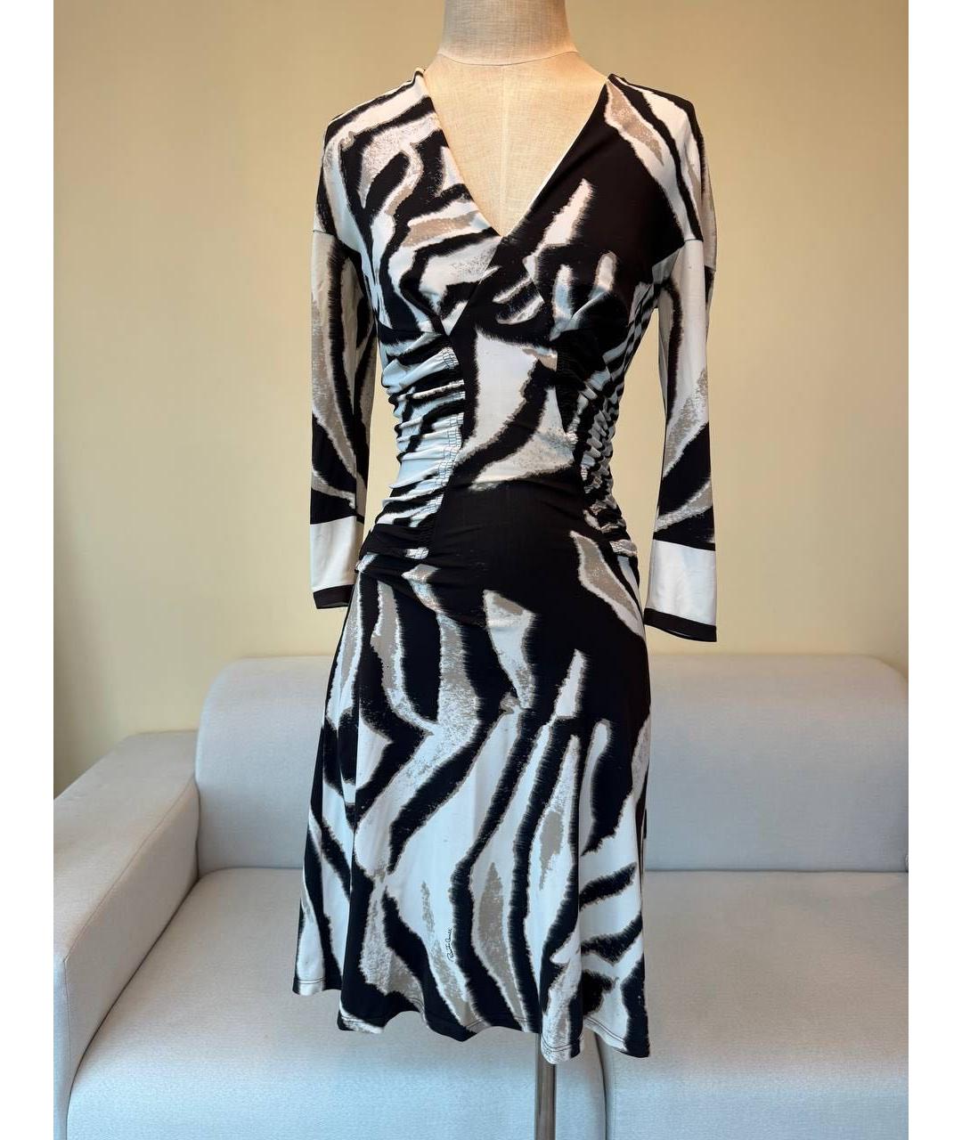 ROBERTO CAVALLI Мульти вискозное коктейльное платье, фото 7