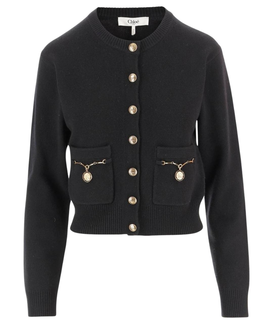 CHLOE Черный кашемировый кардиган, фото 1