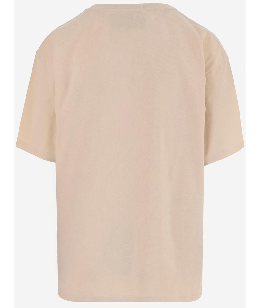 VALENTINO Бежевая хлопковая футболка, фото 2