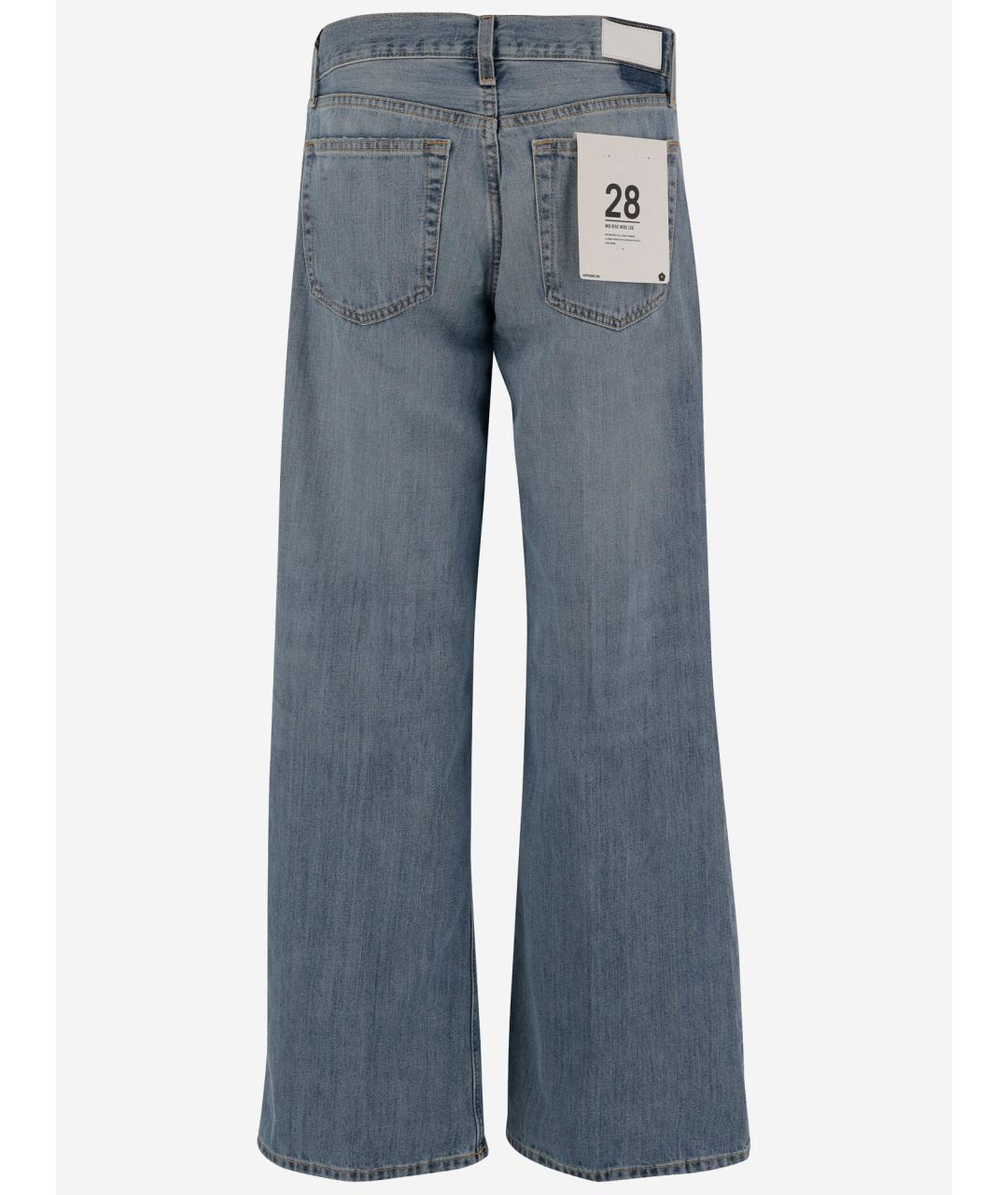 RE/DONE Синие хлопковые джинсы клеш, фото 2