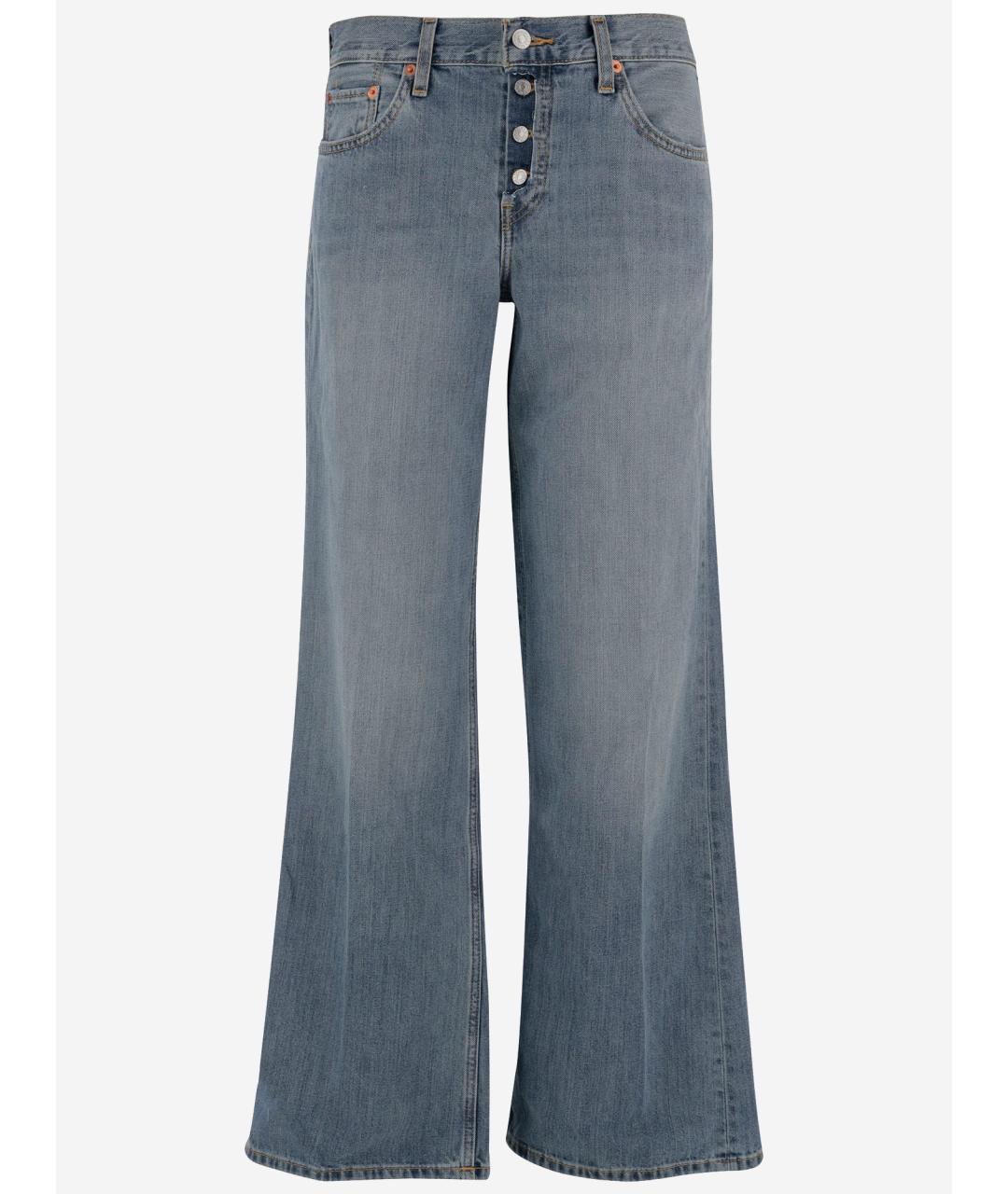 RE/DONE Синие хлопковые джинсы клеш, фото 4