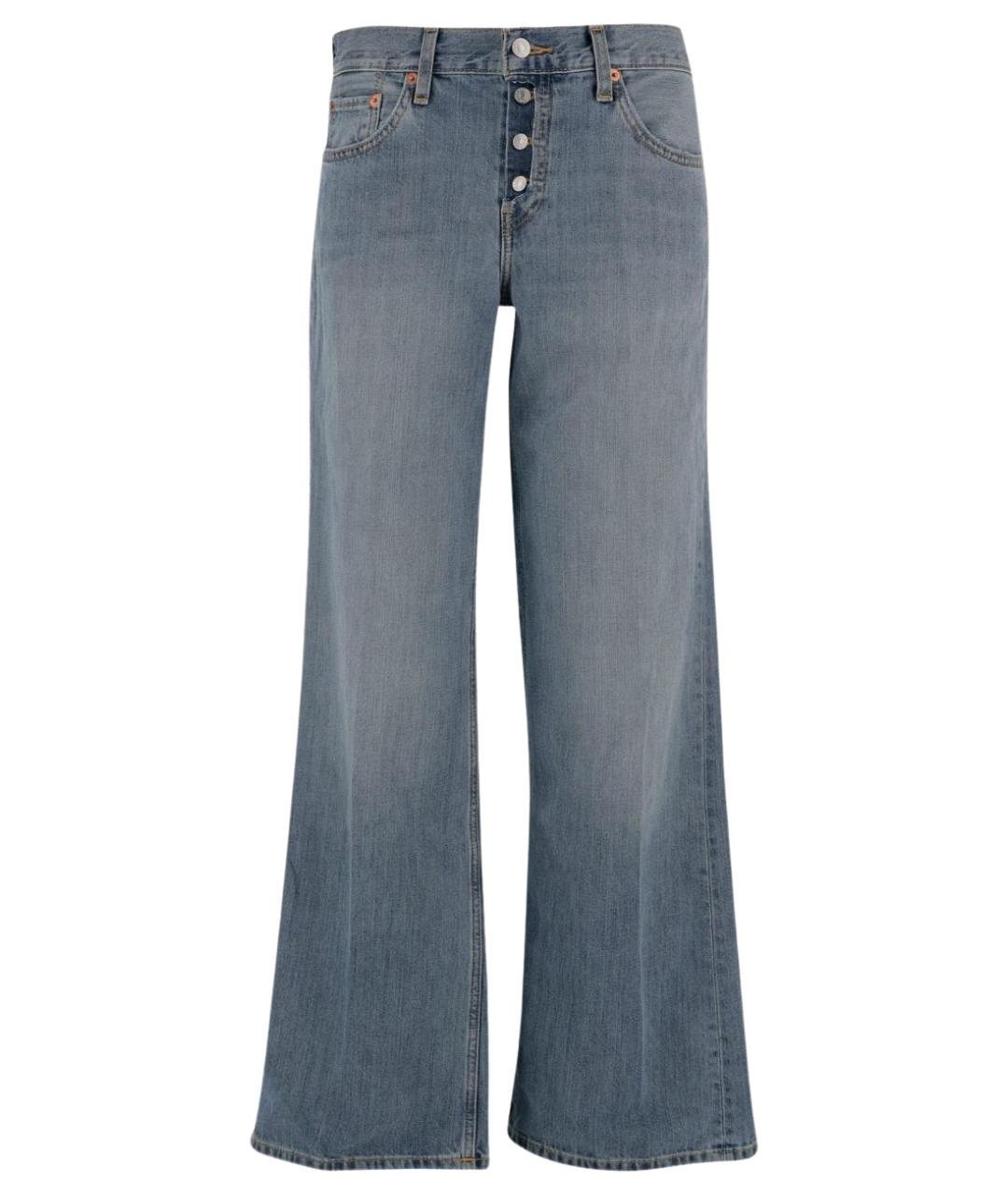 RE/DONE Синие хлопковые джинсы клеш, фото 1