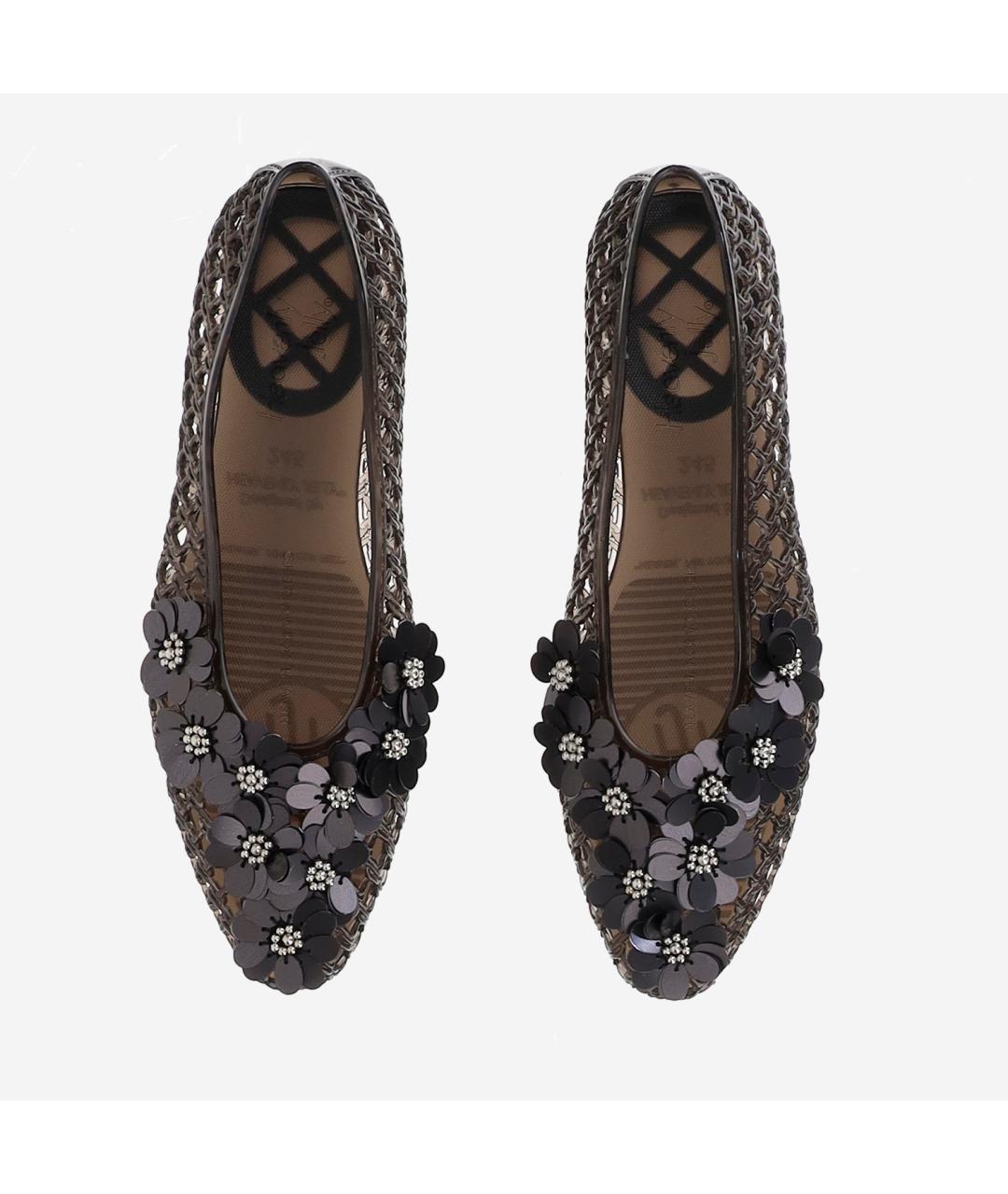 HEAVENLY JELLY Черные синтетические балетки, фото 2