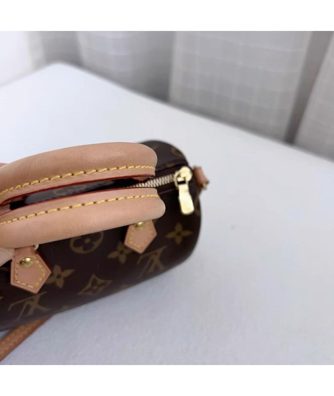 LOUIS VUITTON Коричневая кожаная сумка через плечо, фото 6