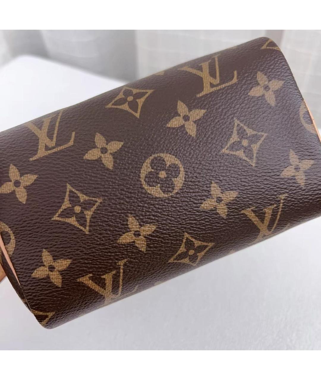 LOUIS VUITTON Коричневая кожаная сумка через плечо, фото 5
