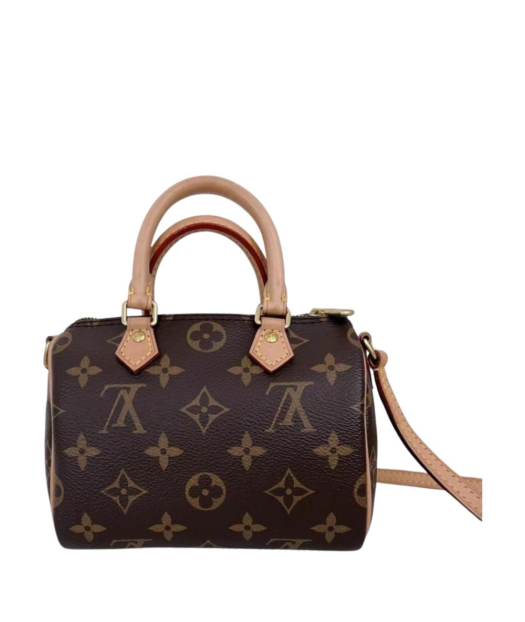 LOUIS VUITTON Коричневая кожаная сумка через плечо, фото 1