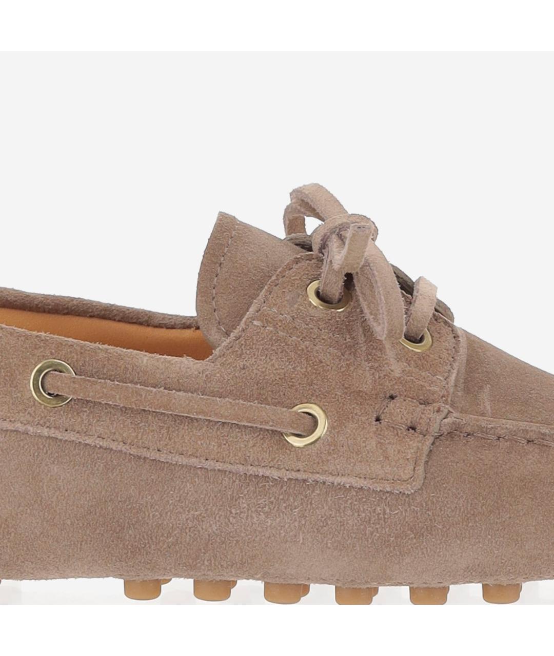 TOD'S Бежевые замшевые мокасины, фото 5