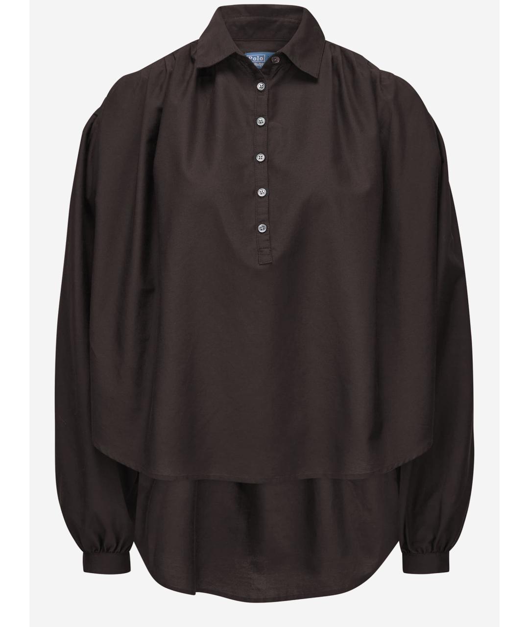 POLO RALPH LAUREN Коричневая хлопковая рубашка, фото 4