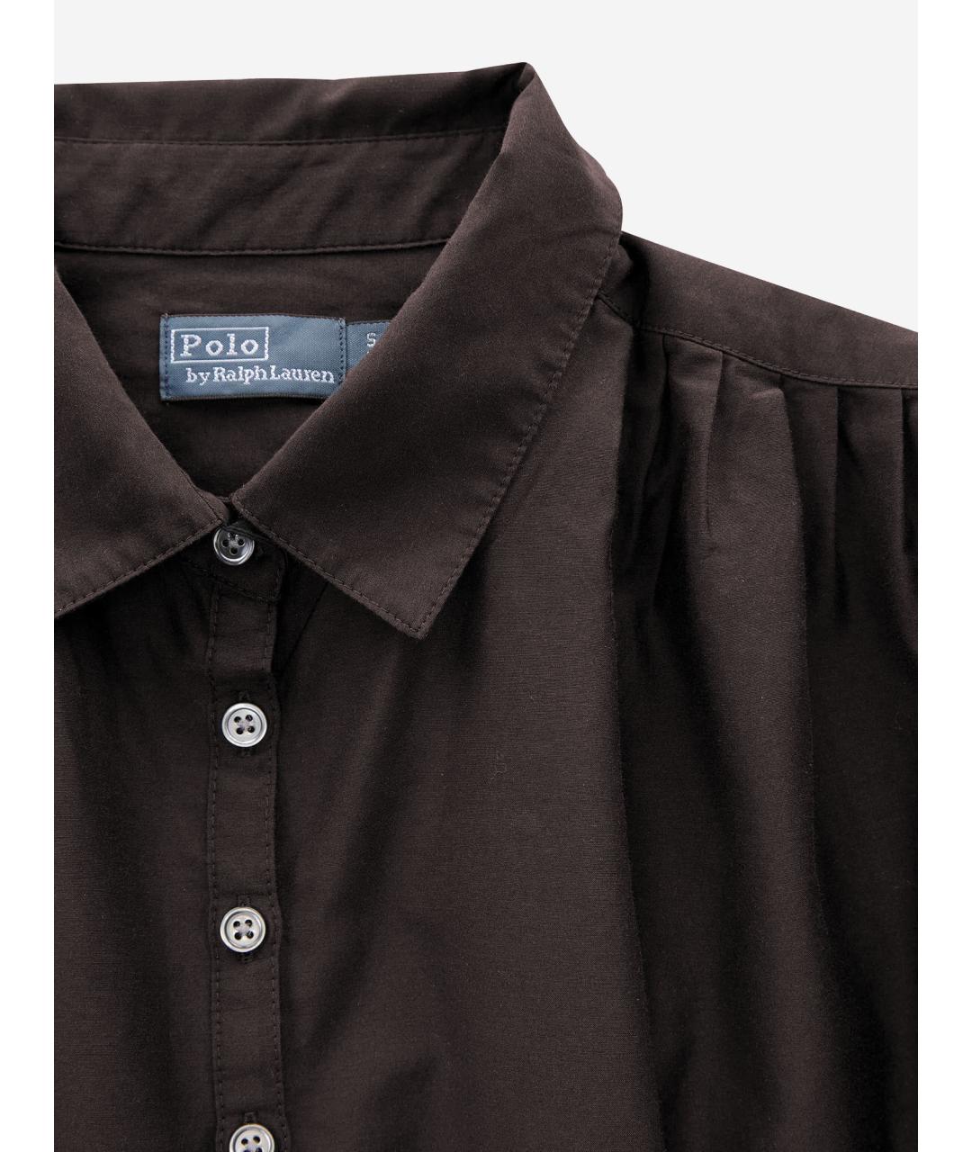 POLO RALPH LAUREN Коричневая хлопковая рубашка, фото 3