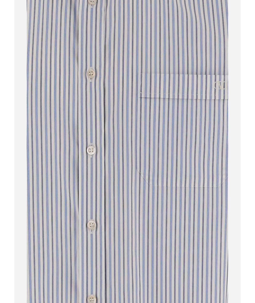 VALENTINO Голубая хлопковая кэжуал рубашка, фото 3