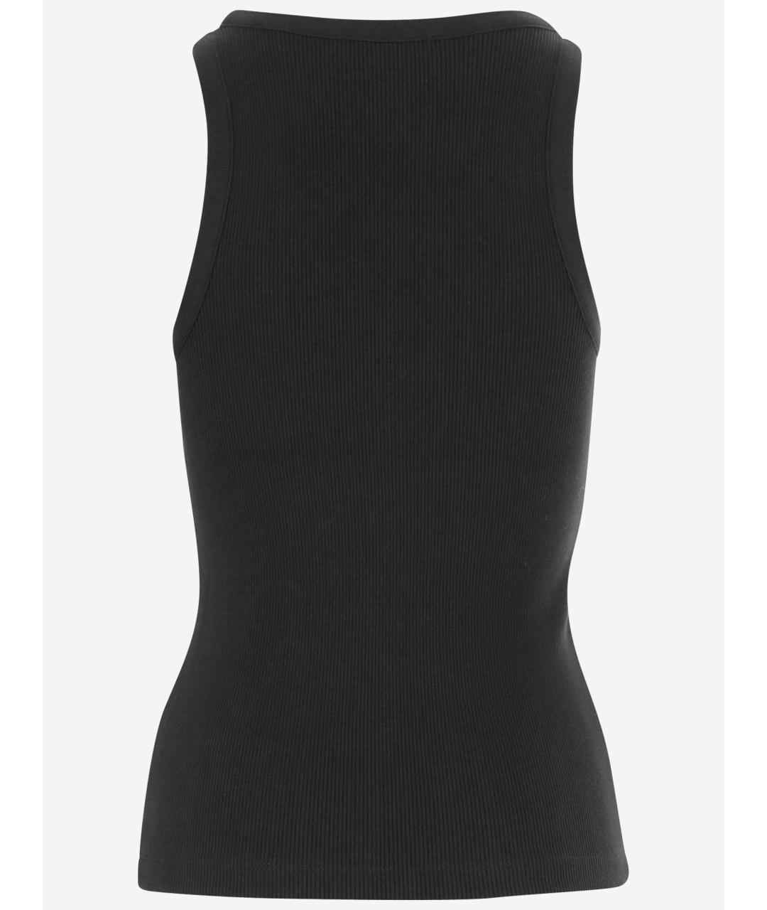 VINCE Черная хлопковая майка, фото 2