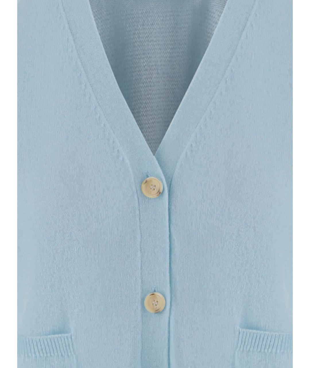 ALLUDE Голубой шерстяной кардиган, фото 3