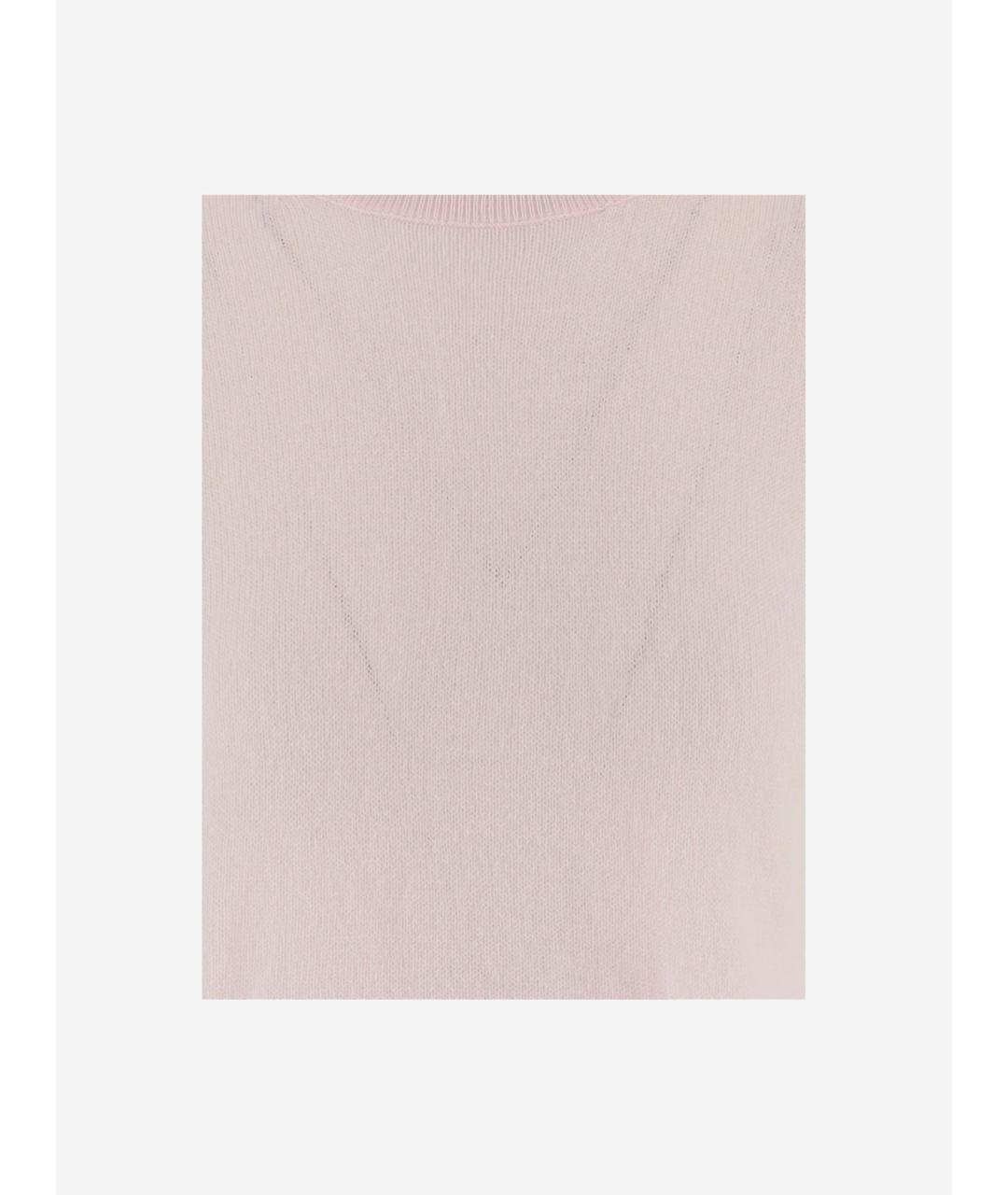 ALLUDE Розовая кашемировая футболка, фото 3