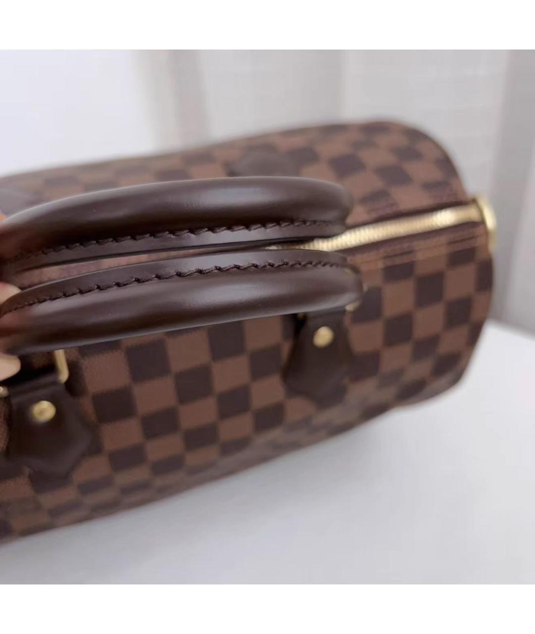 LOUIS VUITTON Коричневая кожаная сумка через плечо, фото 6